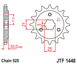 Zębatka przód 13Z JTF1448.13