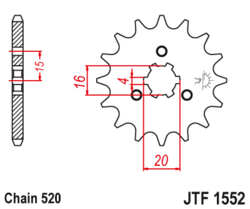 Zębatka przód 10Z JTF1552.10