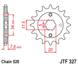 Zębatka przód 15Z JTF327.15