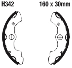 Szczęki hamulcowe przód H342G Honda TRX 350 86-88