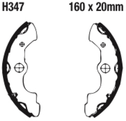 Szczęki hamulcowe przód H347SG Honda TRX 350 00-06 TRX 450 98-04