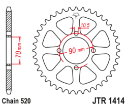 Zębatka tylna 41Z JTR1414.41