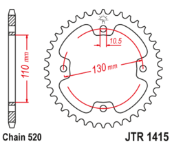 Zębatka tylna 36Z JTR1415.36