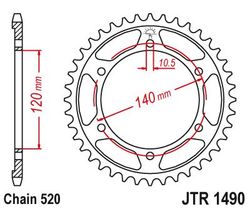 Zębatka tylna 40Z JTR1490.40
