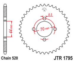 Zębatka tylna 24Z JTR1795.24
