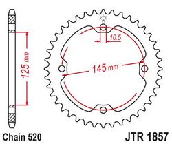 Zębatka tylna 40Z JTR1857.40