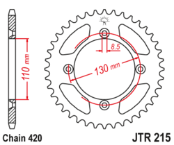 Zębatka tylna 51Z JTR215.51