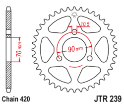 Zębatka tylna 50Z JTR239.50