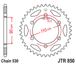 Zębatka tylna 31Z JTR850.31