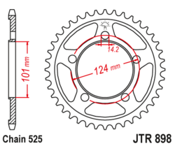 Zębatka tylna 44Z JTR898.44