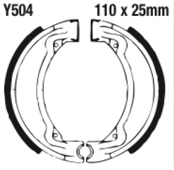 Szczęki hamulcowe przód Y504G Yamaha DT 50 80 100 RD 50 RS 100 TY 250