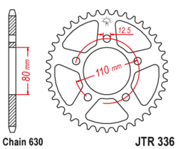 Zębatka tylna 34Z JTR336.34