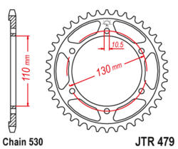 Zębatka tylna 48Z JTR479.48 Yamaha YZF R6 03-04