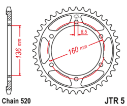 Zębatka tylna 41Z JTR5.41