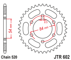 Zębatka tylna 42Z JTR602.42