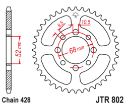 Zębatka tylna 32Z JTR802.32