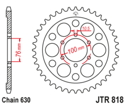 Zębatka tylna 40Z JTR818.40
