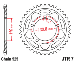 Zębatka tylna 46Z JTR7.46