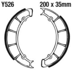 Szczęki hamulcowe przód Y526 Yamaha SR 500 95-99
