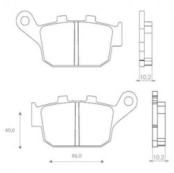 Klocki hamulcowe tył FT4073 Buell M2 1200 XB 12 Honda CB 400 FES 125