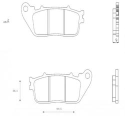 Klocki hamulcowe tył FT4129 Honda CB 1000 VFR 800 1200