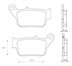 Klocki hamulcowe tył FT3150 Yamaha YP 250 R XMax 14-15