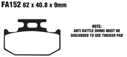 Klocki hamulcowe tył FA152R Kawasaki KDX 200 KX 125 250 500