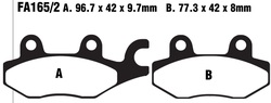 Klocki hamulcowe tył FA165/2R Hyosung XRX 125 Suzuki DR 800