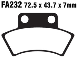 Klocki hamulcowe tył FA232R Polaris Big Boss 250 Magnum 425 Scrambler 400