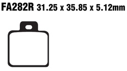 Klocki hamulcowe tył FA282R Hyosung	TE 50 05-07 TE 90 05-07
