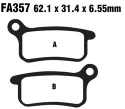 Klocki hamulcowe tył FA357R KTM SX 65 09-17 SX 85 03-10