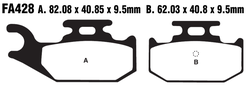 Klocki hamulcowe tył FA428R Yamaha YFM 700 R Raptor YXR 660