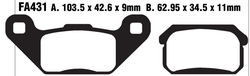 Klocki hamulcowe tył FA431R CPI XS 250 07-10