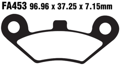 Klocki hamulcowe tył FA453R Peugeot Metropolis 400 13-16