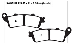 Klocki hamulcowe tył FA261HH Honda CBR 1100 NT 700 VFR 800 XL 1000