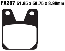 Klocki hamulcowe tył FA267HH Yamaha YZFR1 1000 YZFR7 750 XJR 1300