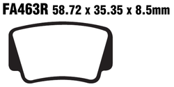 Klocki hamulcowe tył FA463R KTM SXF 450 09-11