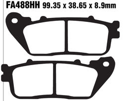 Klocki hamulcowe tył FA488HH Honda CB 1000 VFR 800 1200