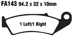 Klocki hamulcowe tył FA143 Honda NSR 250 RVF 400 VFR 400 750