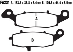 Klocki hamulcowe tył FA231 Kawasaki VN 900 1500 1600 1700 2000