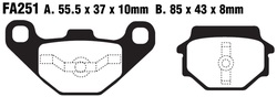 Klocki hamulcowe tył FA251 Husqvarna CR 125 250 TC 510 610 WR 125 240 250
