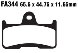 Klocki hamulcowe tył FA344TT Yamaha YFM 660 Grizzly 02-08