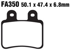 Klocki hamulcowe tył FA350 Derbi GP1 125 250 Senda 50 Peugeot Geopolis 125