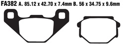 Klocki hamulcowe tył FA382 Aprilia MX 125 RX 125 Sachs X Road 125 ZX 125