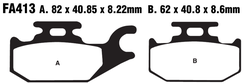 Klocki hamulcowe tył FA413TT Benelli Caffe Nero 250 Suzuki UH 125 200