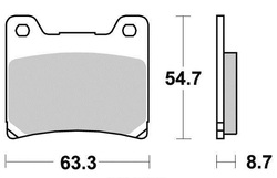 Klocki hamulcowe tył Yamaha FJ 1100 FZ 750 FZR 600 750 1000 TDM 850