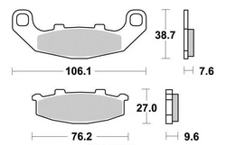 Klocki hamulcowe tył S1015N Kawasaki KR1 250 ZR 550 Suzuki RGV 250