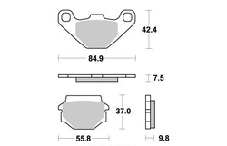 Klocki hamulcowe tył Aprilia MX 125 Cagiva WMX 125 250 Husqvarna CR 125