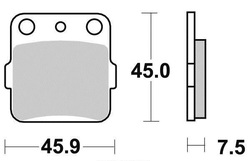 Klocki hamulcowe tył Honda TRX 400 Kawasaki KFX 400 450 YFM 350