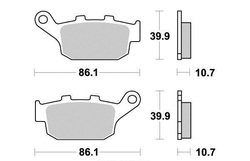 Klocki hamulcowe tył Buell M2 1200 S1 1200 XB 12 Honda FES 125 150 250